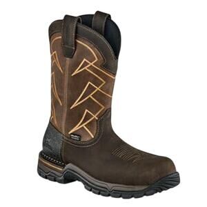 Irish Setter Mens Two Harbors 11" CT Work Boot US 11.5 Wide Brown Leather WP EUC
